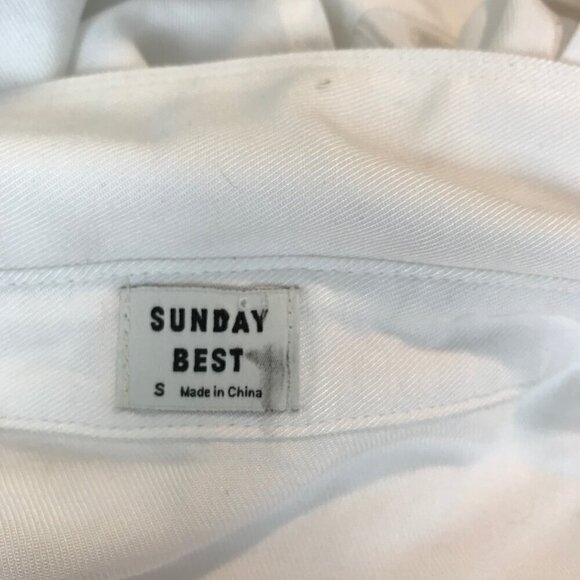 Aritzia Sunday Best White Button Down Blouse Size S - Picture 5 of 7